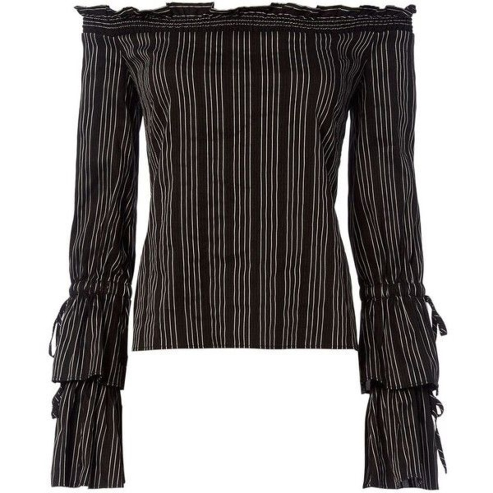 NWT* INTERMIX Sophia Off Shoulder Striped Top